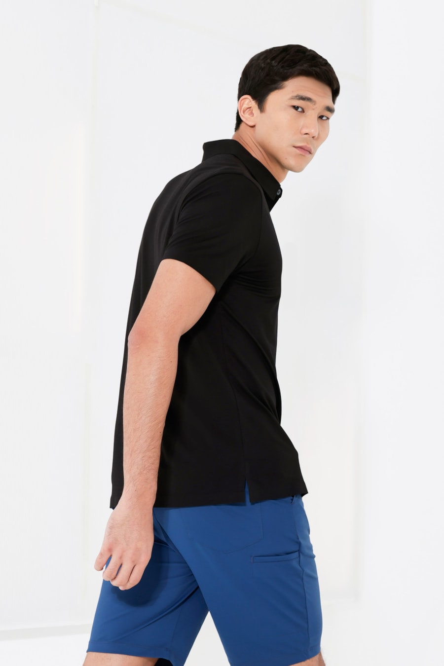 Polo Manga Curta Seamless Preto — foto 4 de 5