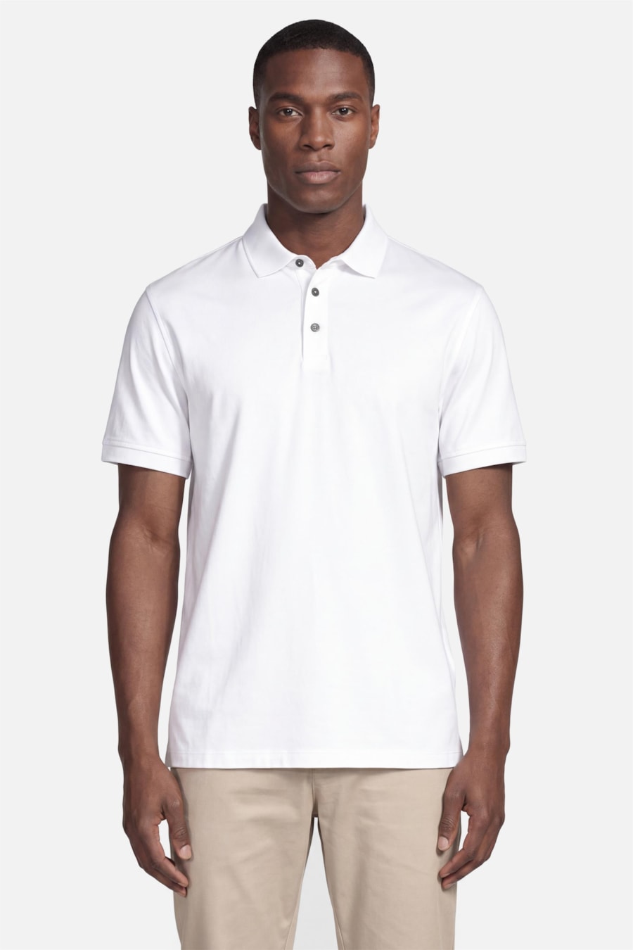 Polo Manga Curta Silk Blend Modal Branco — foto 1 de 5