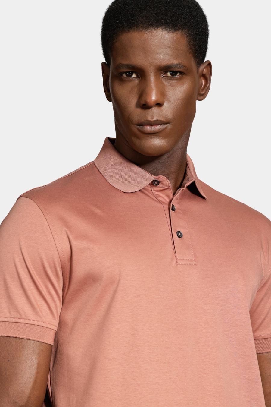 Polo Manga Curta Silk Blend Modal Ferrugem 117 — foto 3 de 5