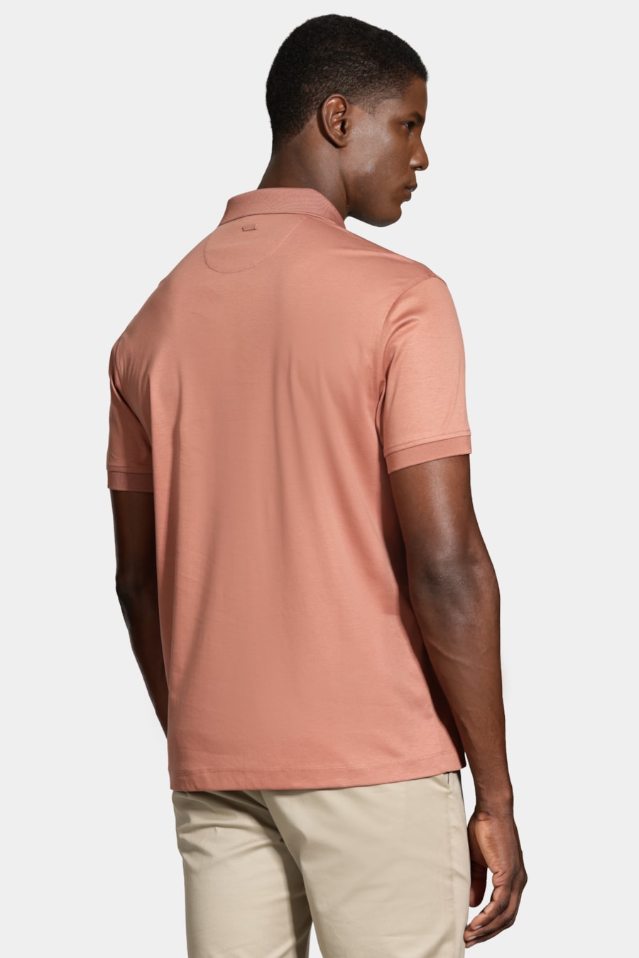 Polo Manga Curta Silk Blend Modal Ferrugem 117 — foto 4 de 5