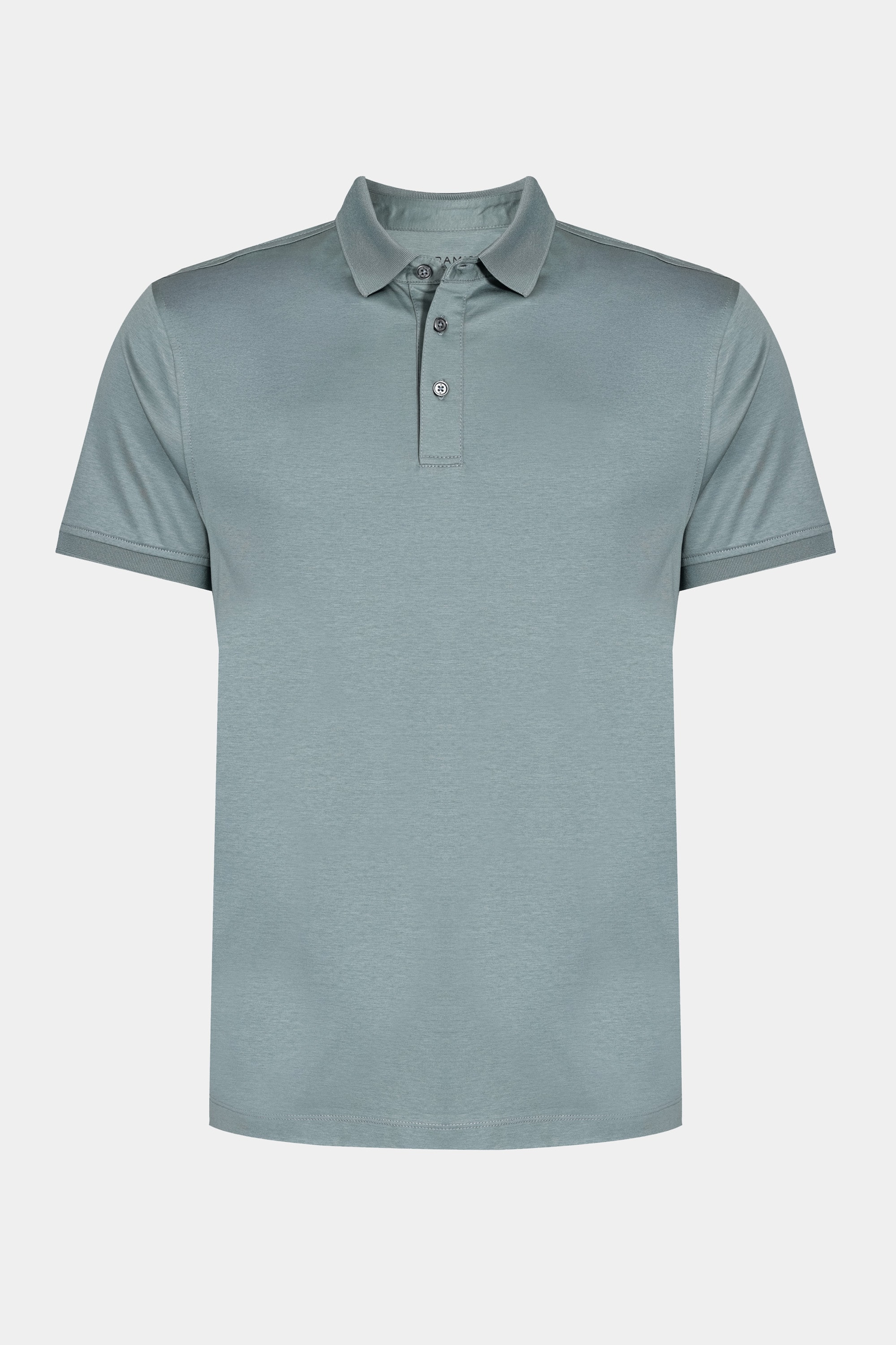STUDIOUS Washable Silk Cotton Polo グレー Polo Manga Curta Silk Blend Modal - Menta