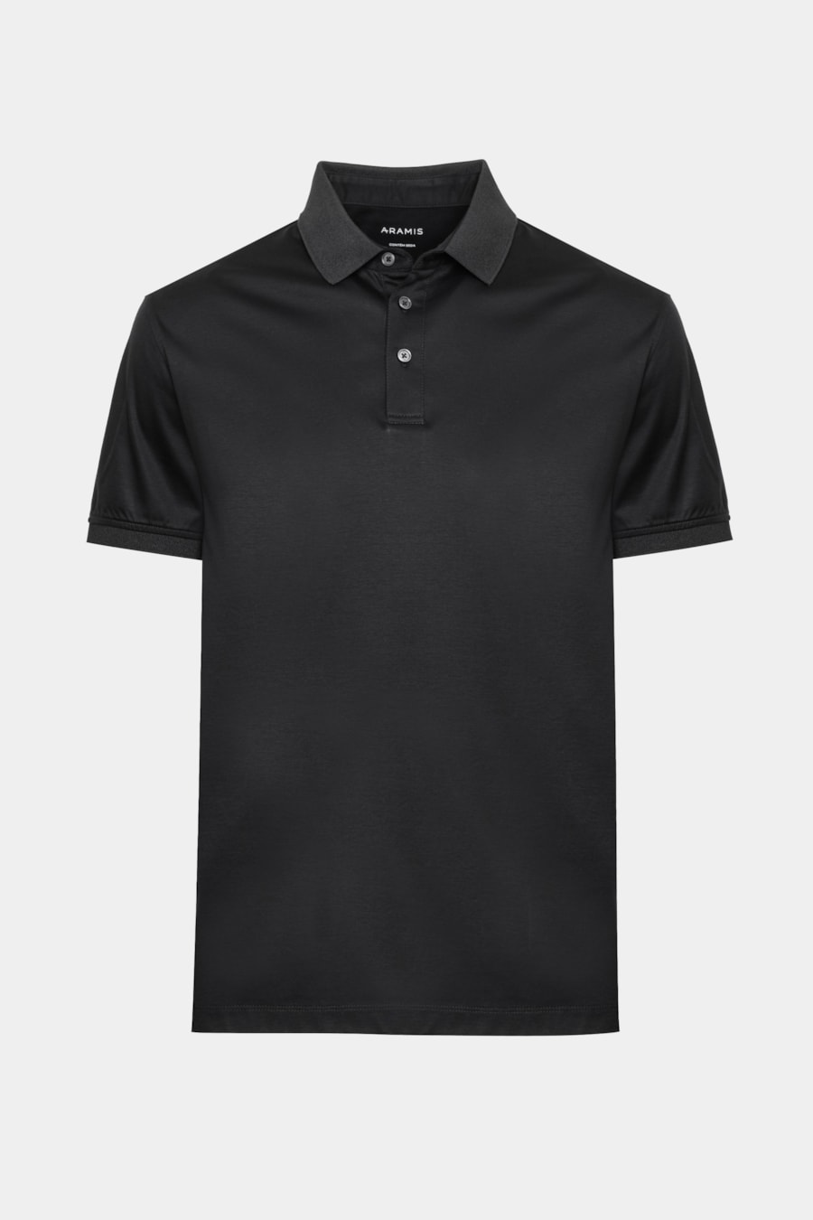 Polo Manga Curta Silk Blend Modal Preto — foto 5 de 5