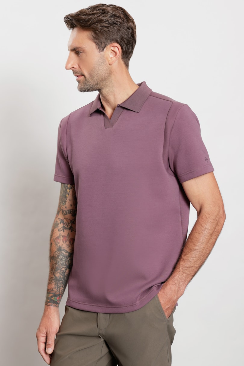 Polo Manga Curta Softprene Bordeaux