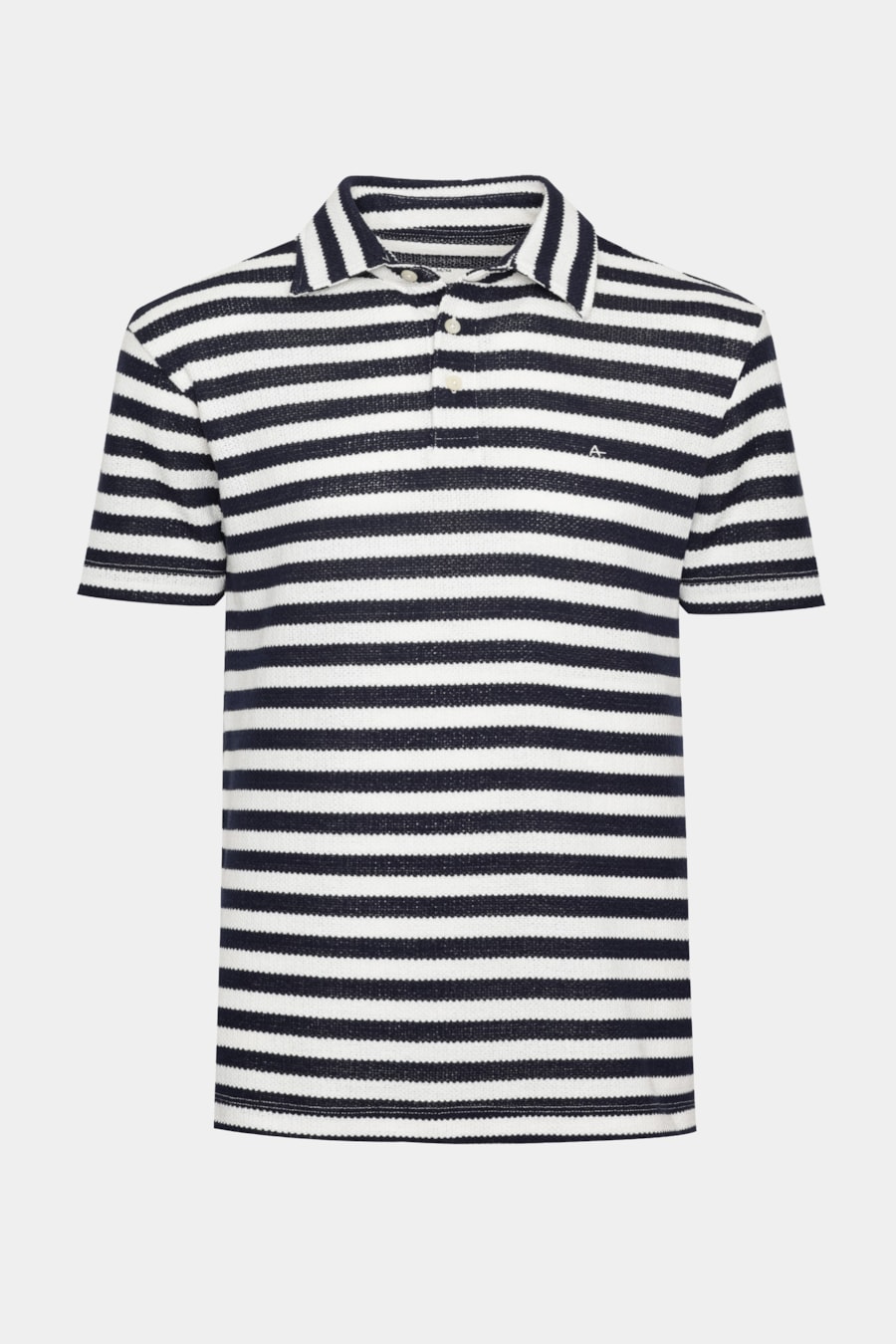 Polo Manga Curta Tricot Listrada Navy — foto 5 de 5