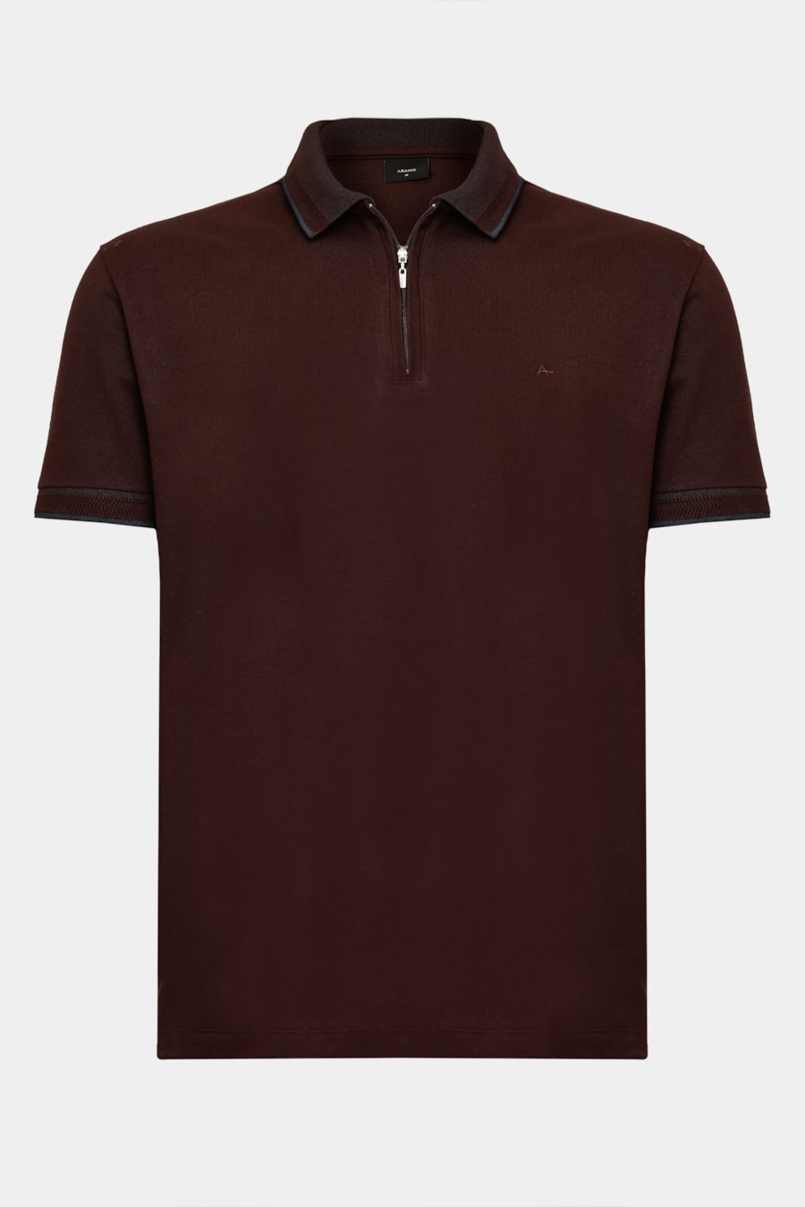 Polo Manga Curta Zíper Com Retilínea Binada Burgundy 118 — foto 5 de 5