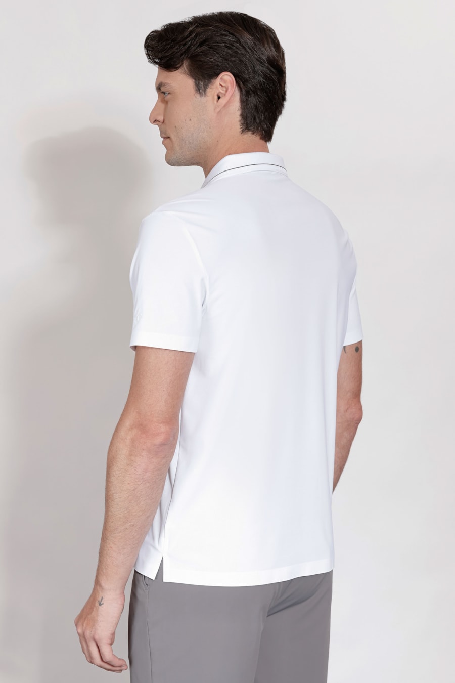 Polo Micro Piquet Bonded Branco — foto 4 de 5
