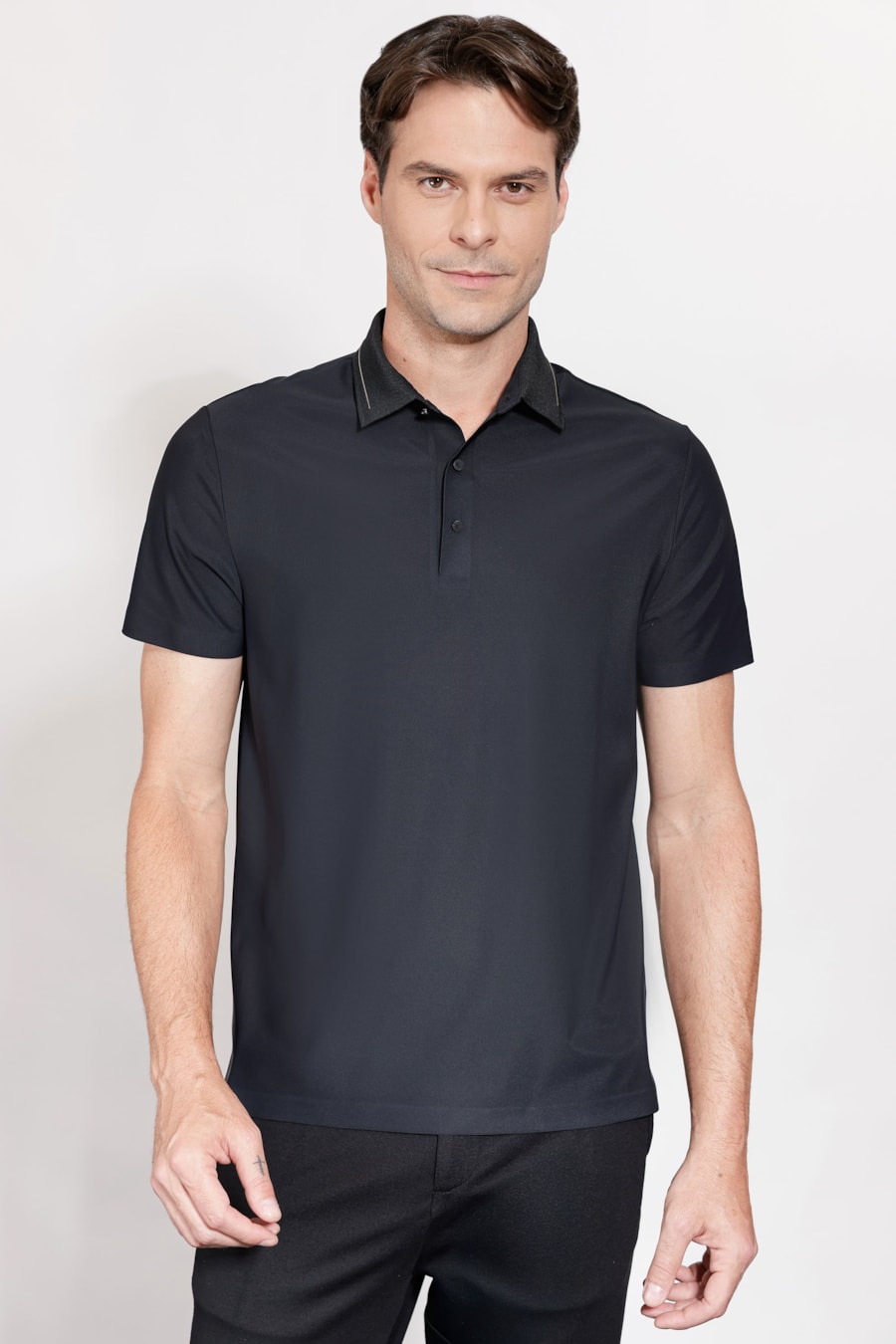 Polo Micro Piquet Bonded Preto — foto 1 de 5
