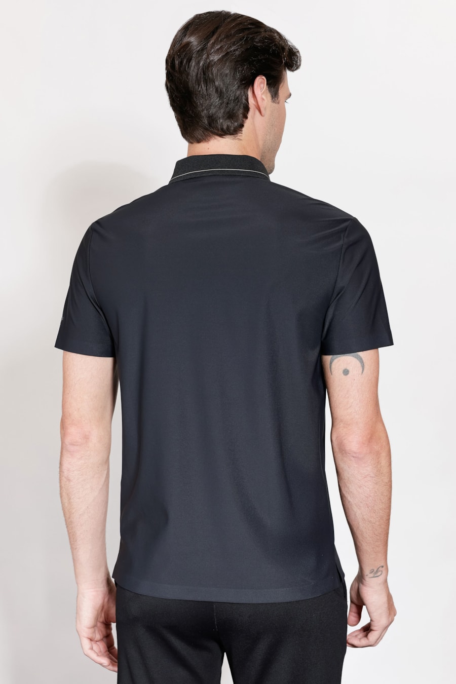 Polo Micro Piquet Bonded Preto — foto 4 de 5