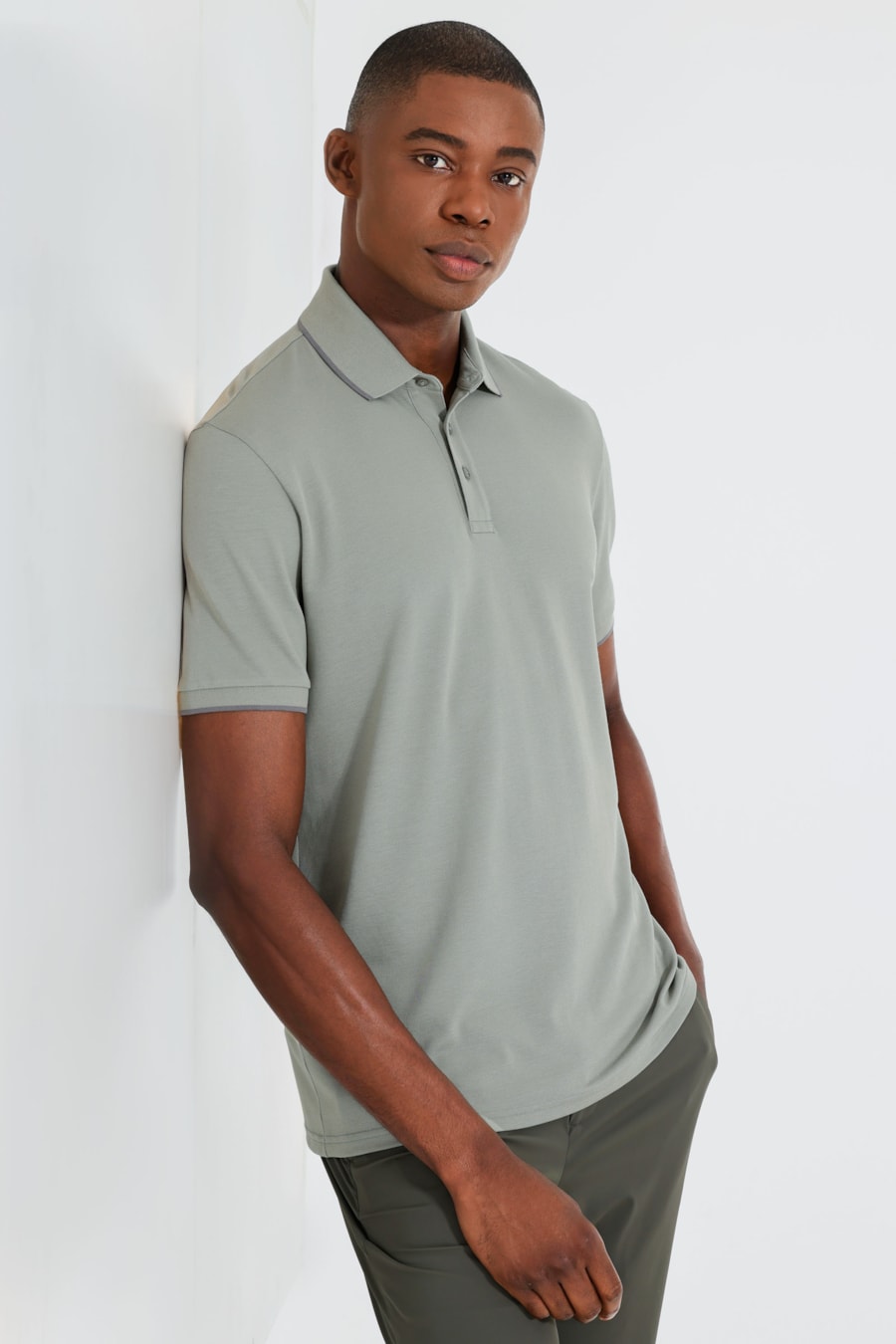 Polo Piquet Flex Verde Pistache — foto 1 de 5