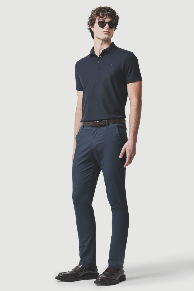 Polo Piquet Pima Resinado T-Shirt Marinho
