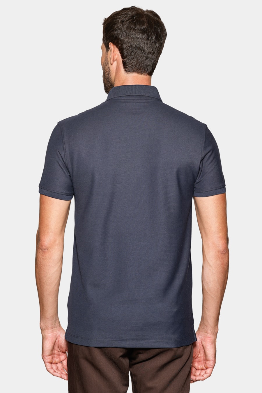 Polo Piquet Pima Resinado T-Shirt Navy — foto 4 de 5
