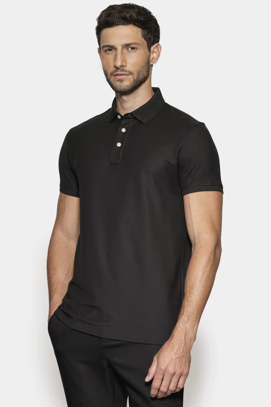 Polo Piquet Pima Resinado T-Shirt Preto — foto 1 de 6