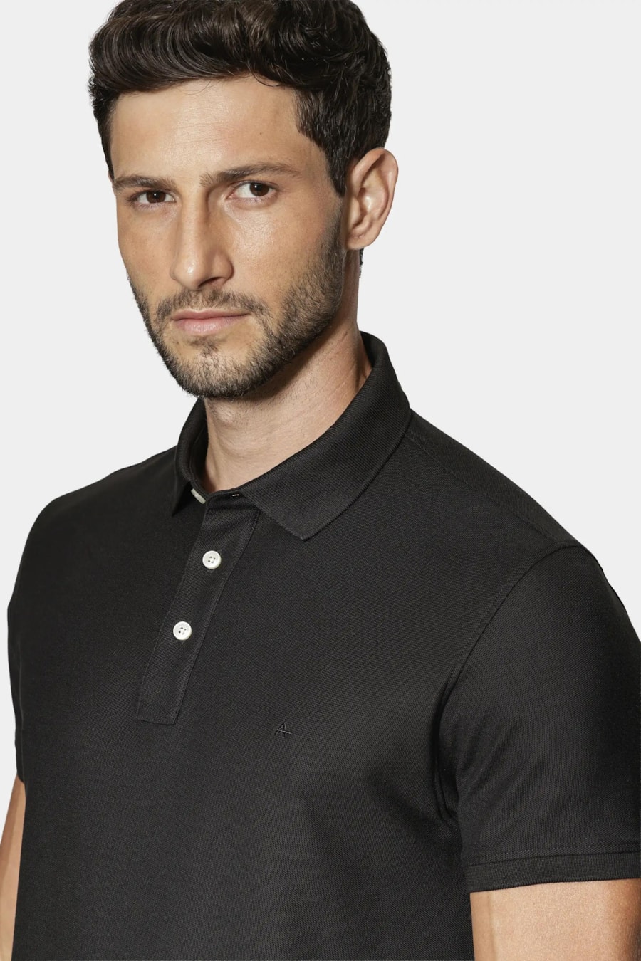 Polo Piquet Pima Resinado T-Shirt Preto — foto 3 de 6