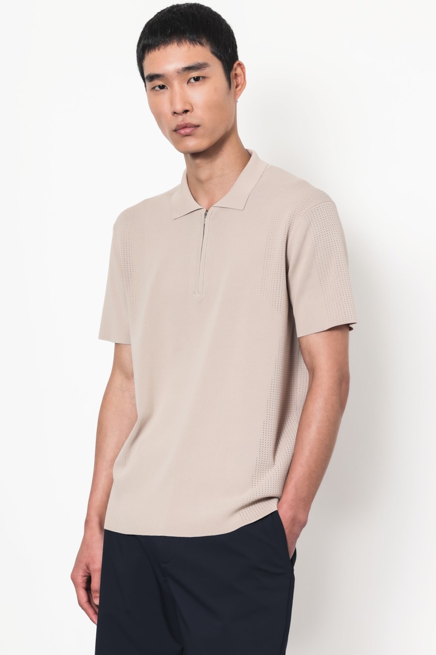 Polo Tricot Air Flow Knit Amendoa — foto 1 de 8