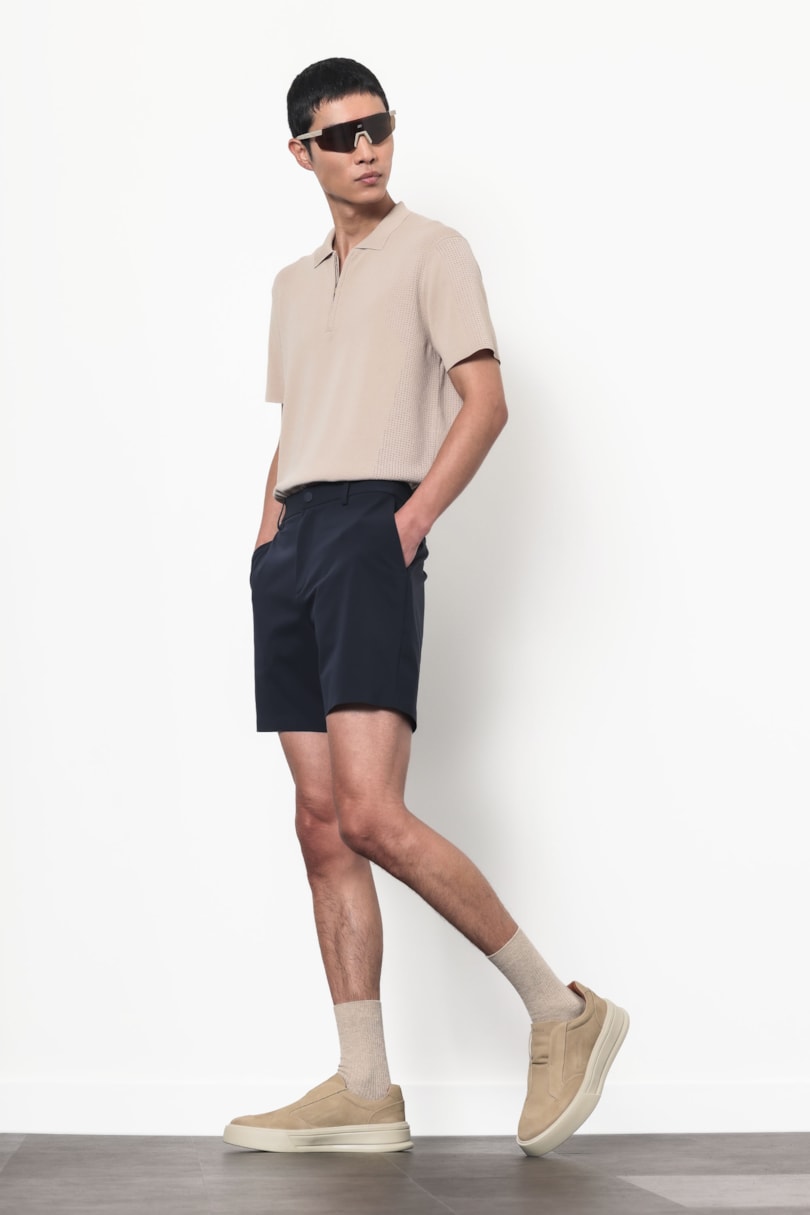 Polo Tricot Air Flow Knit Amendoa
