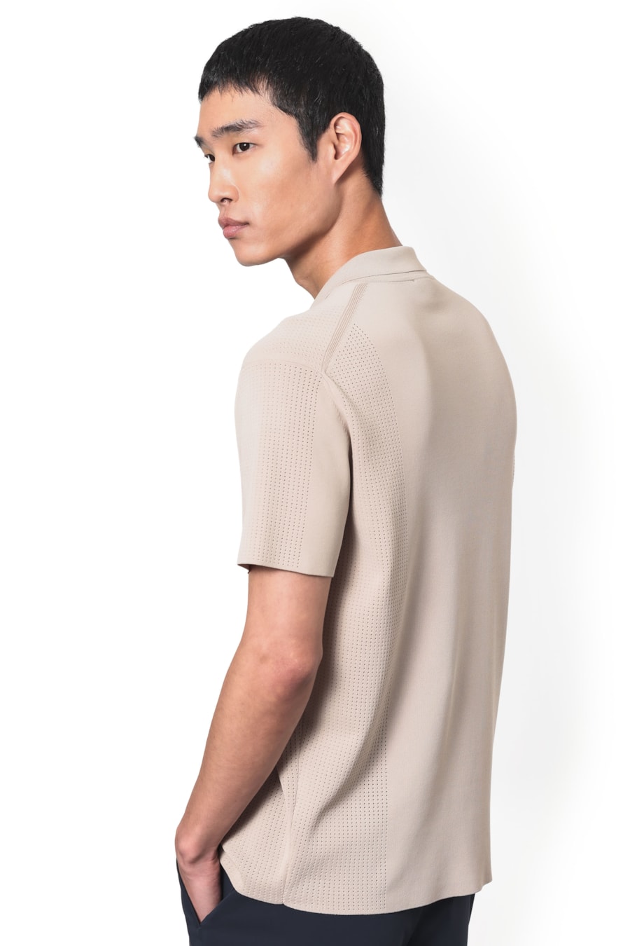 Polo Tricot Air Flow Knit Amendoa — foto 5 de 8