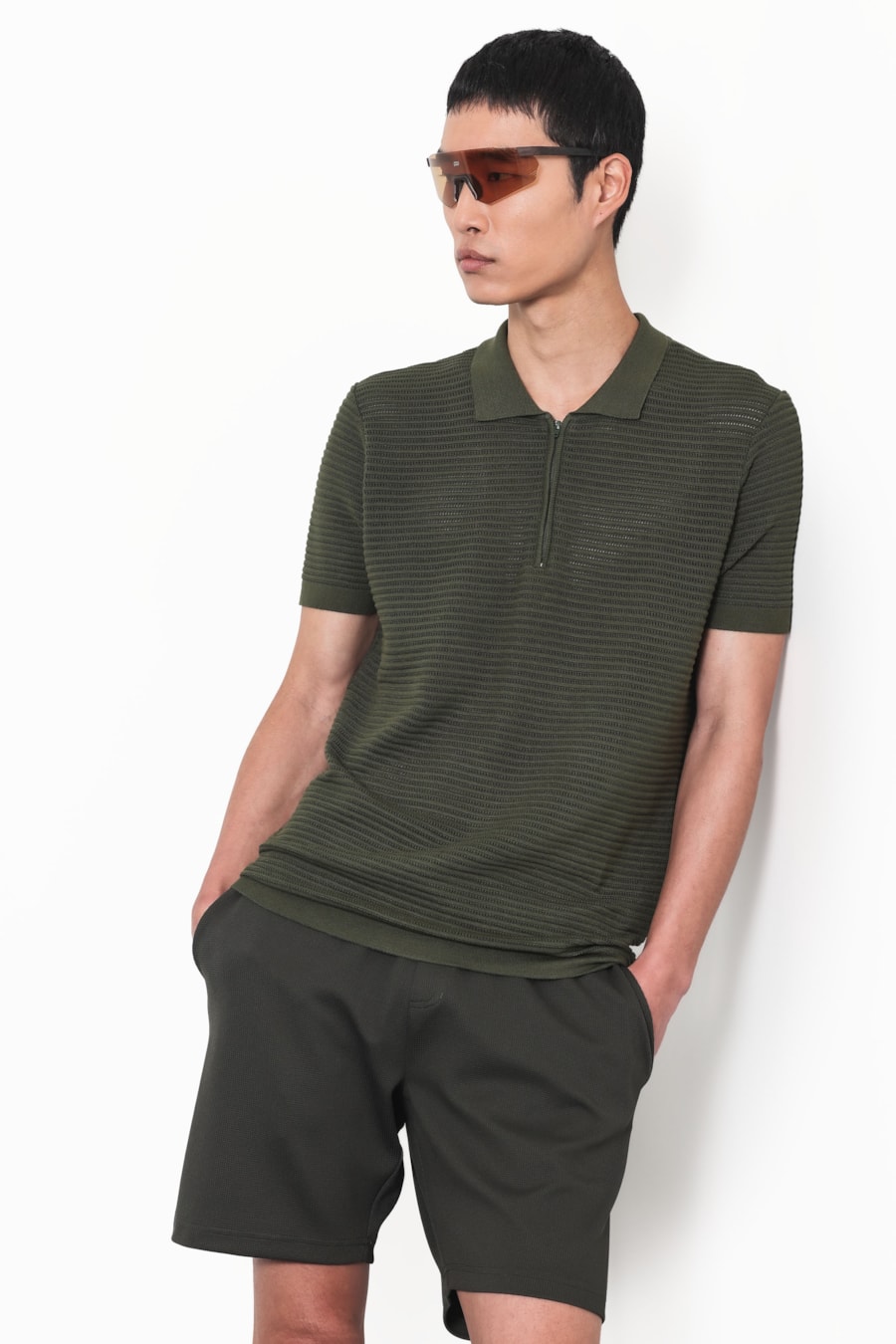 Polo Tricot Com Zíper Bubble Menta — foto 1 de 8