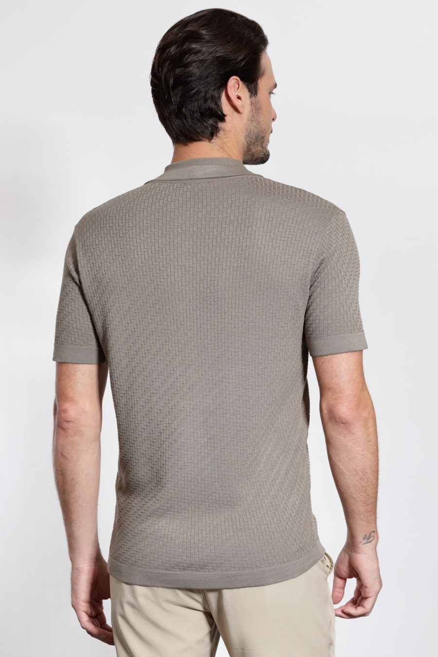 Polo Tricot Explorer Geometric Verde — foto 4 de 5