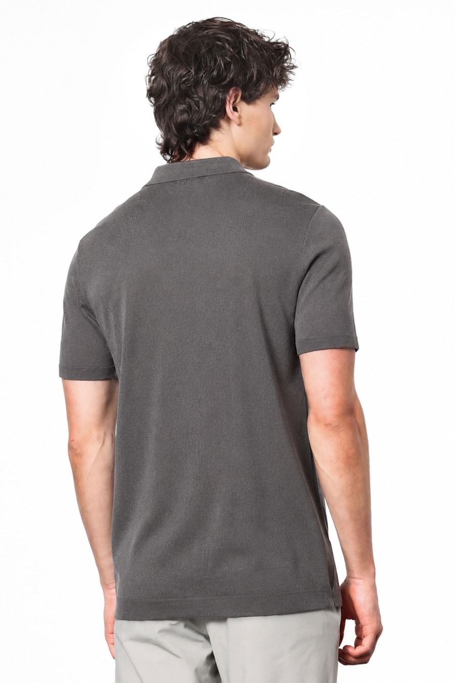 Polo Tricot Explorer Techknit Cinza Escuro — foto 4 de 5