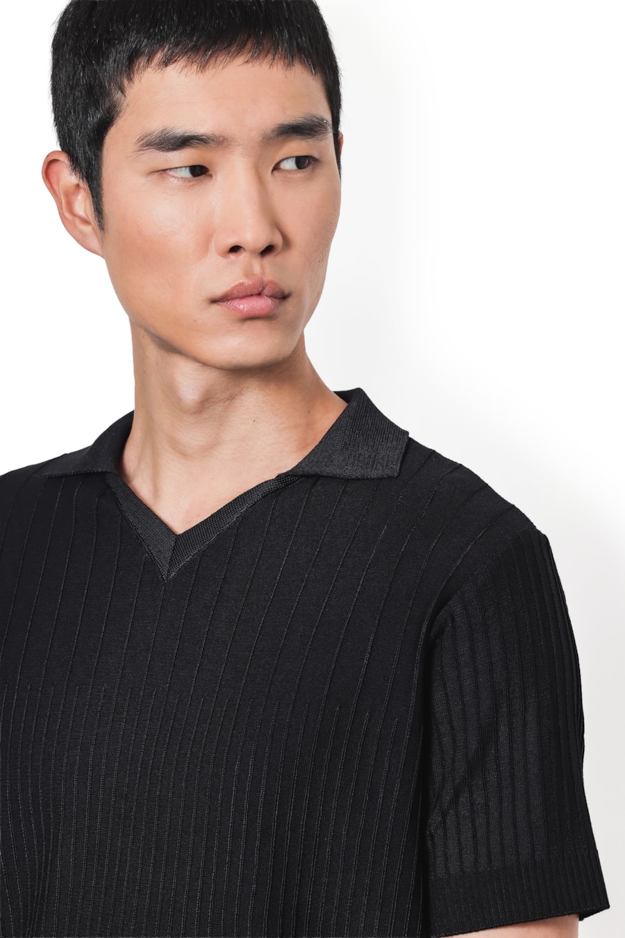 Polo Tricot Linhas Preto — foto 3 de 7