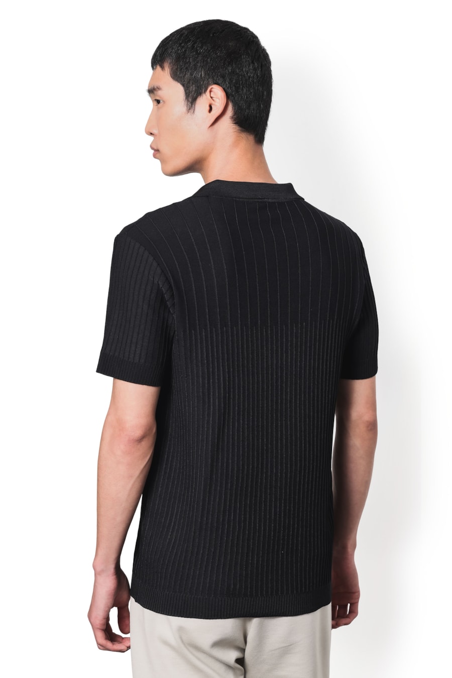 Polo Tricot Linhas Preto — foto 4 de 7
