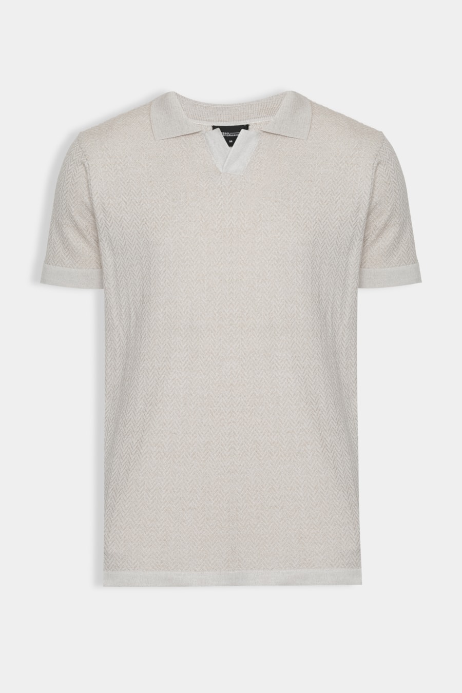 Polo Tricot Manga Curta Explorer Fishbone Off White — foto 5 de 5