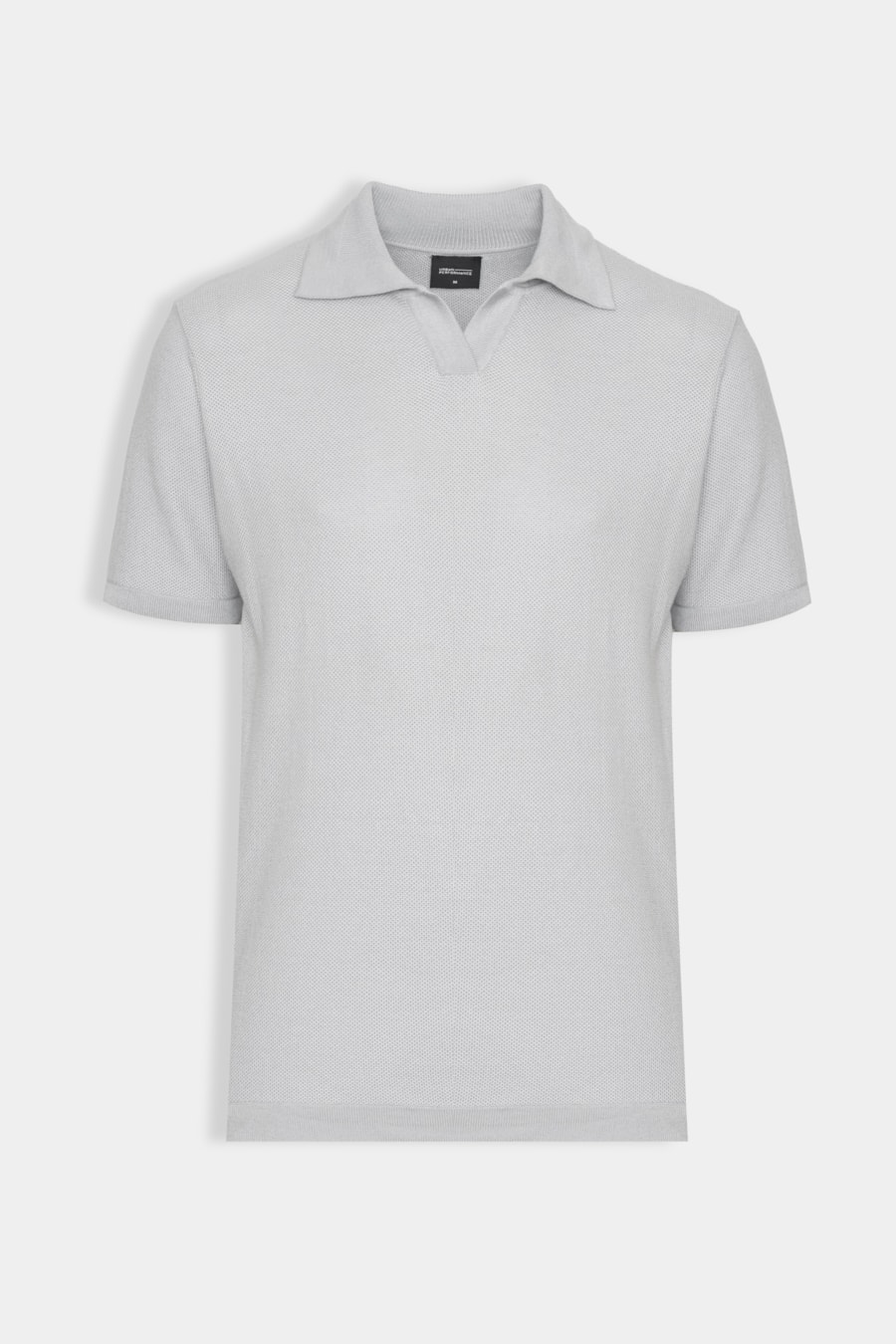 Polo Tricot Manga Curta Texturizada Cinza — foto 5 de 5
