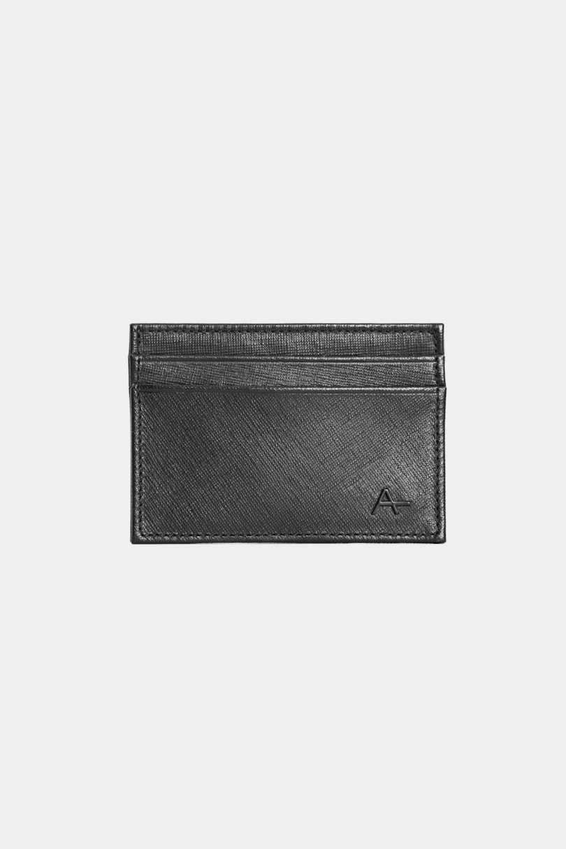 Porta Cartão Flat Saffiano Preto