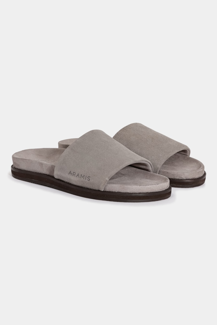 Sandalia Aramis Slide Camurca Cinza — foto 2 de 5