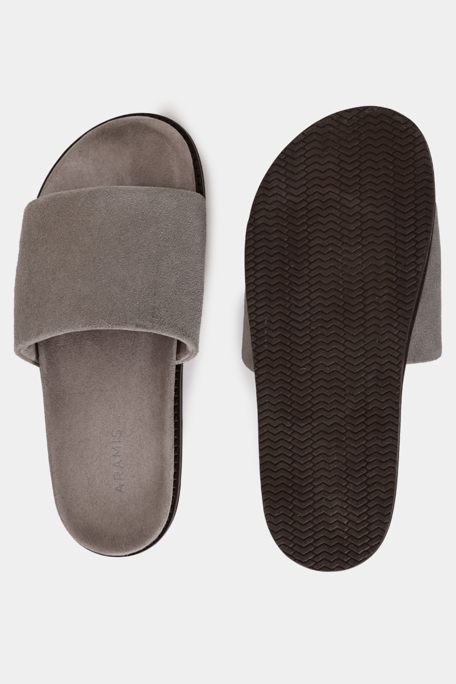 Sandalia Aramis Slide Camurca Cinza — foto 4 de 5