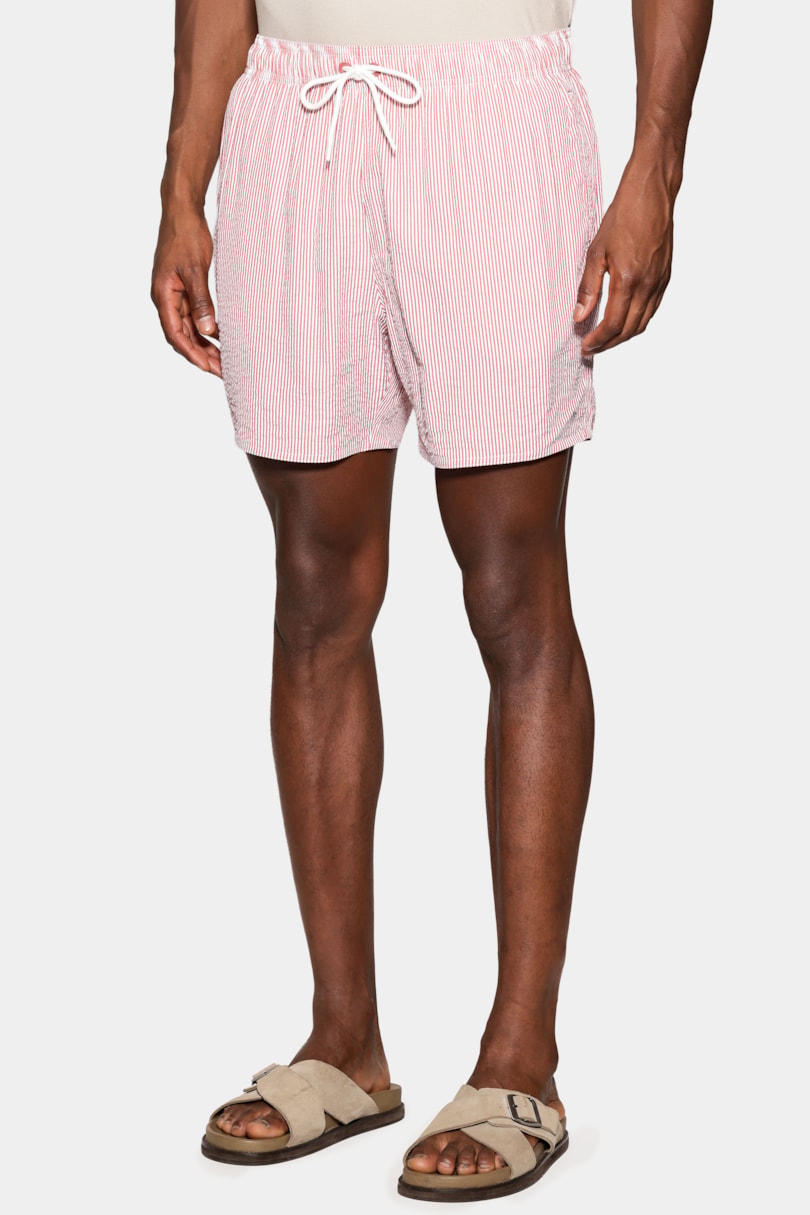 Short Elástico Stripe Navy Goiaba