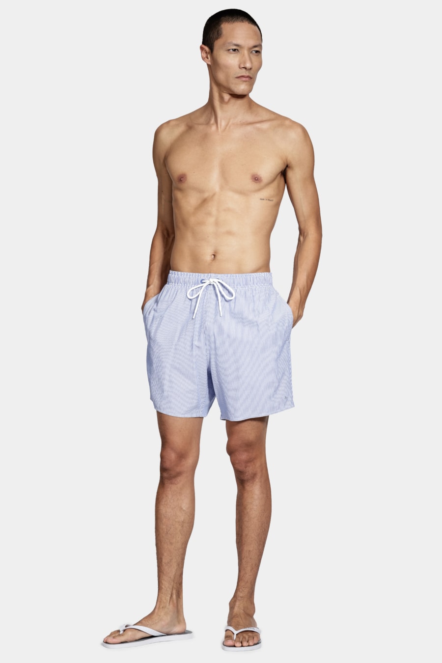Short Elástico Stripe Navy Marinho — foto 7 de 9