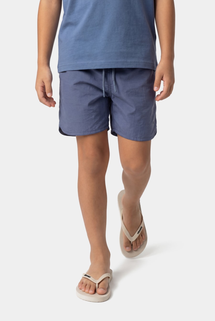 Short Infantil Básico Elástico Azul Indigo — foto 1 de 3