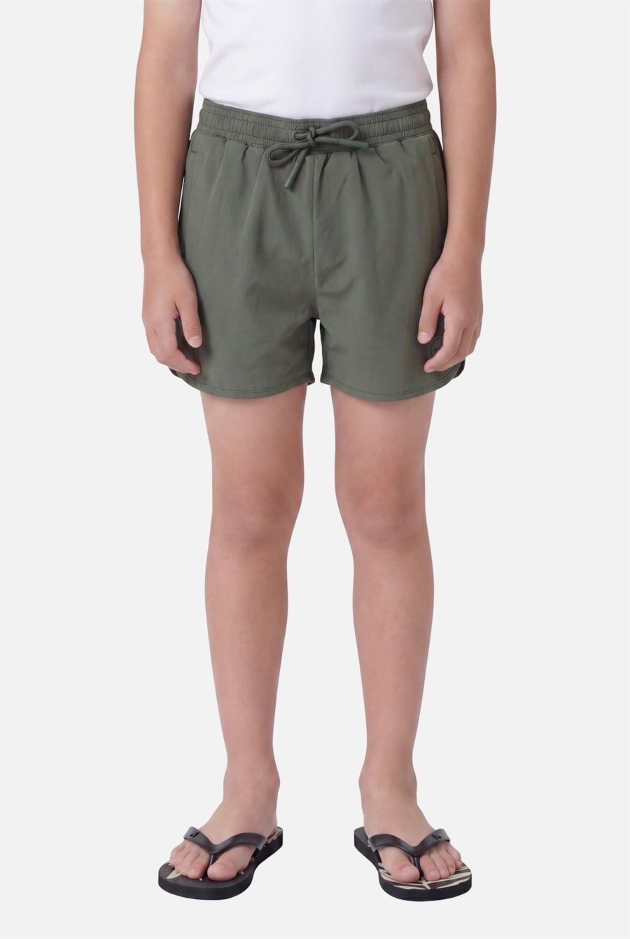 Short Infantil Liso Com Abertura Lateral Agave — foto 1 de 3