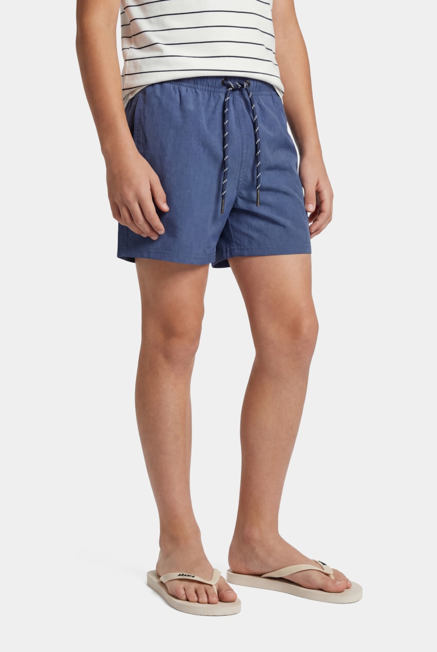 Short Infantil Mescla Color Elástico Azul Medio - Não Ativar Mostruário — foto 1 de 6