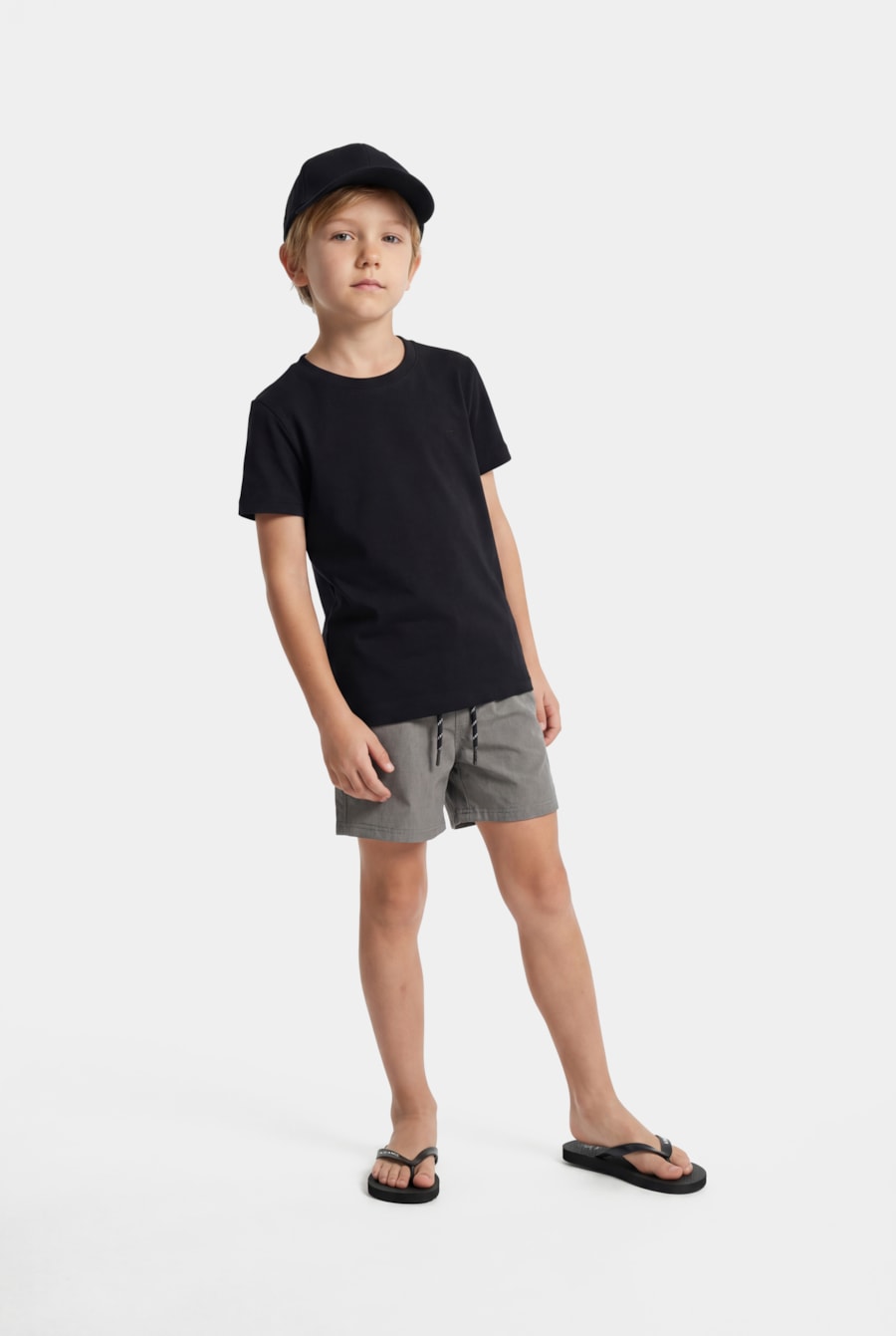 Short Infantil Mescla Color Elástico Chumbo - Não Ativar Mostruário — foto 2 de 6