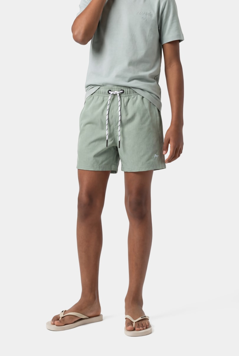 Short Infantil Mescla Color Elástico Pistache 110
