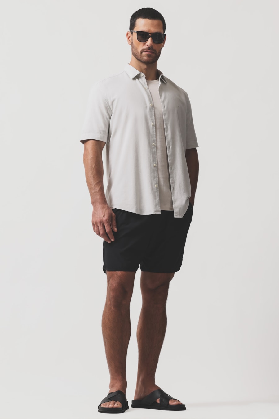 Short Poliamida Texture Com Elastano Preto — foto 2 de 7