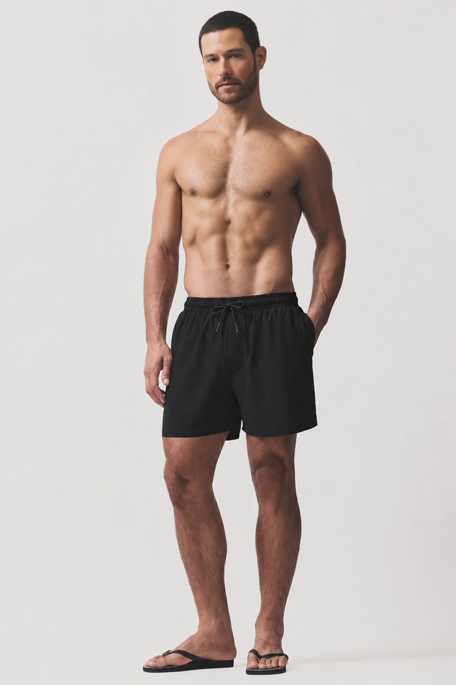 Short Poliamida Texture Com Elastano Preto — foto 6 de 7