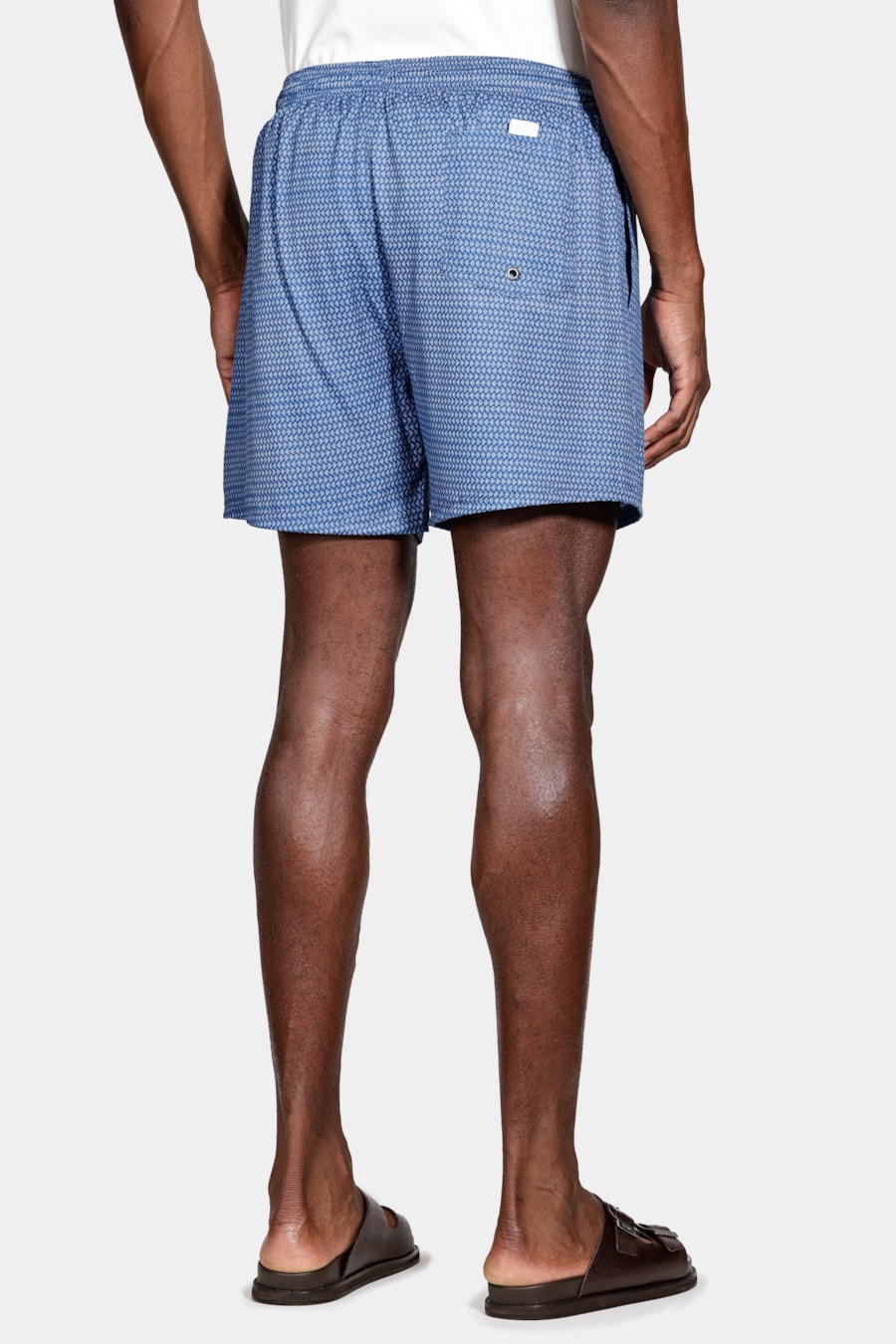 Short Praia Elástico Mini Print Marinho — foto 5 de 9