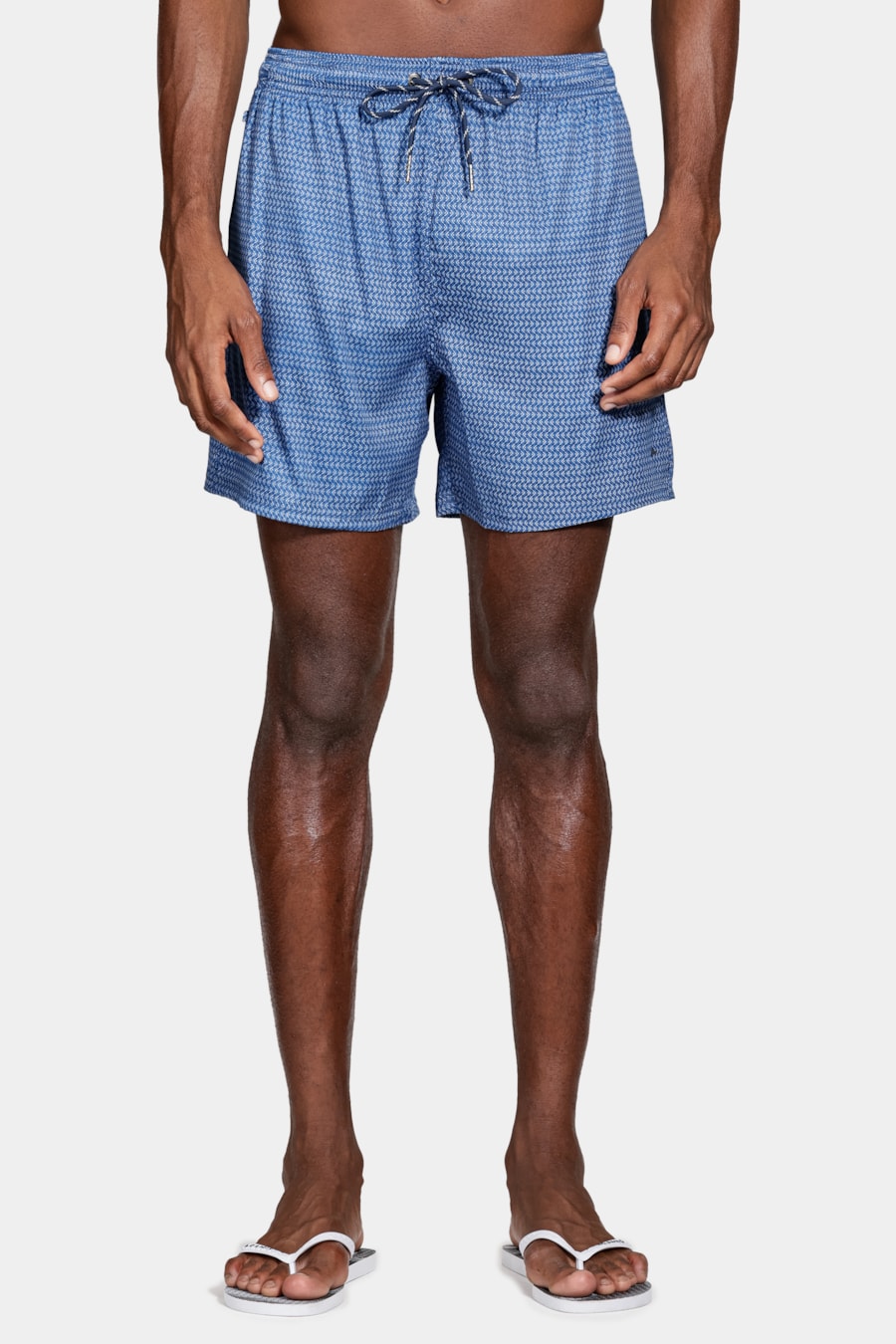Short Praia Elástico Mini Print Marinho — foto 6 de 9