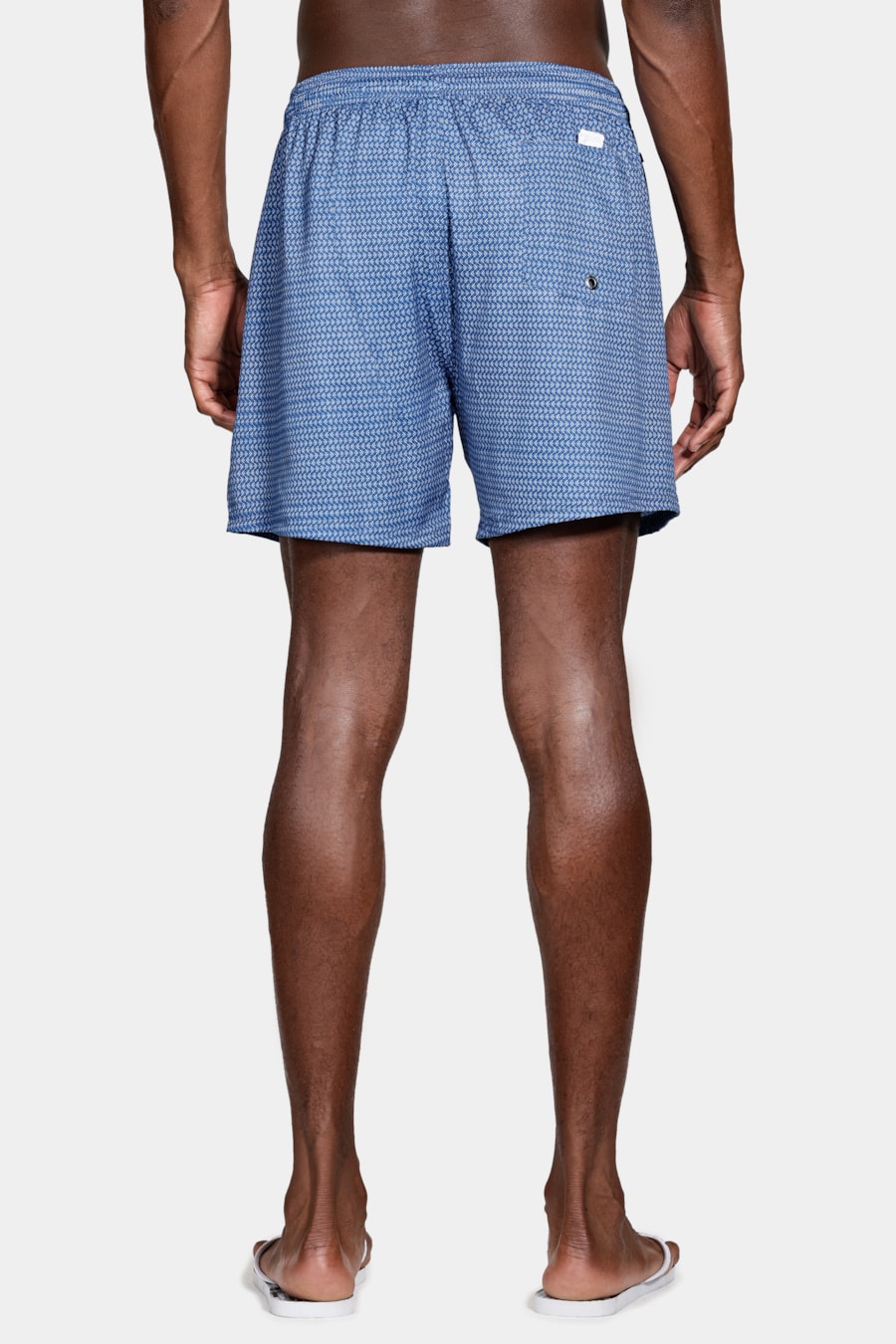 Short Praia Elástico Mini Print Marinho — foto 8 de 9