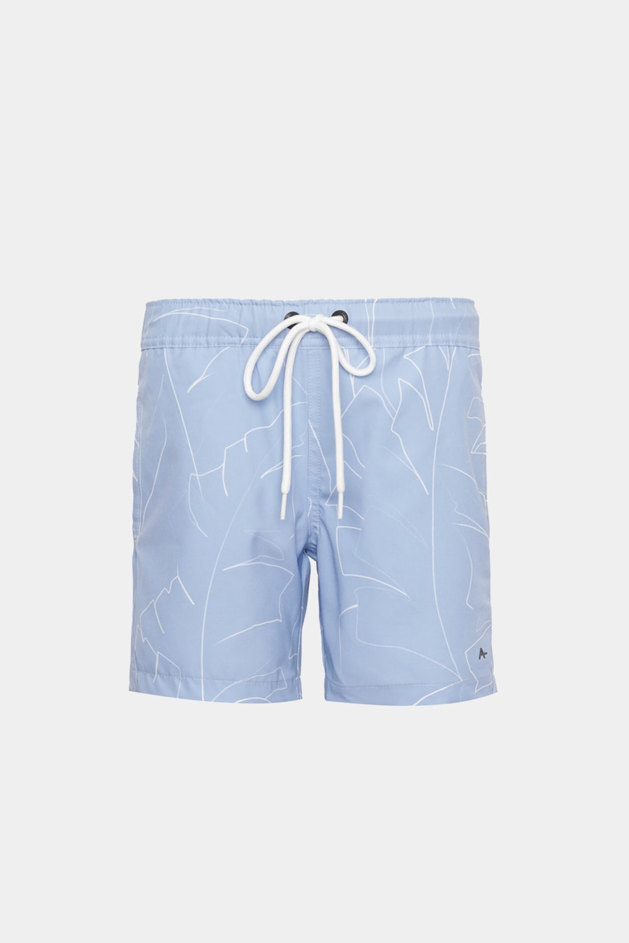 Short Praia Infantil Floral Elástico Azul Claro — foto 3 de 4