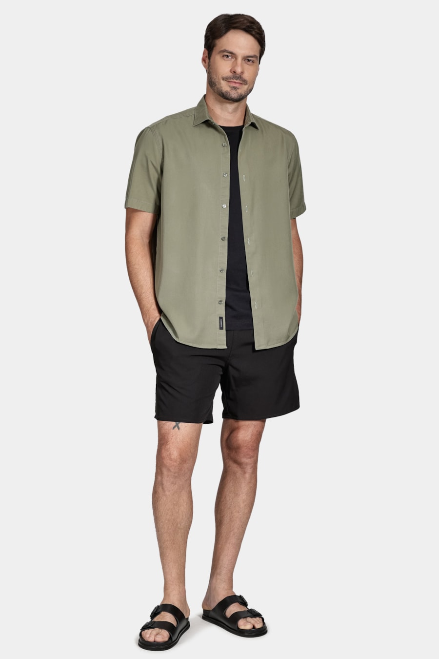 Shorts D' Água Liso Preto — foto 2 de 10