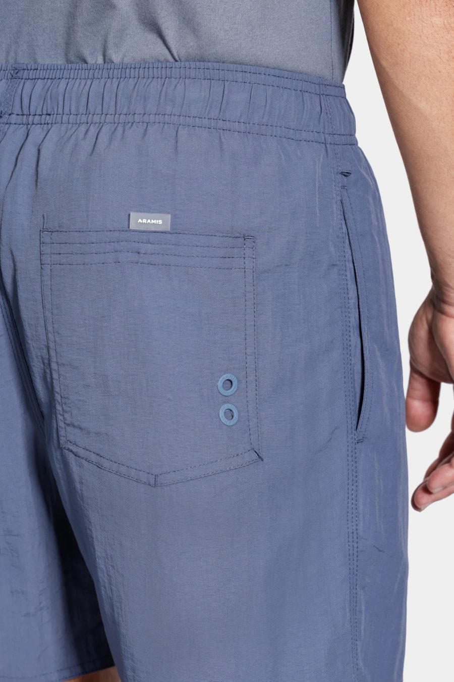 Shorts de Elástico Básico Color Azul Indigo — foto 4 de 8
