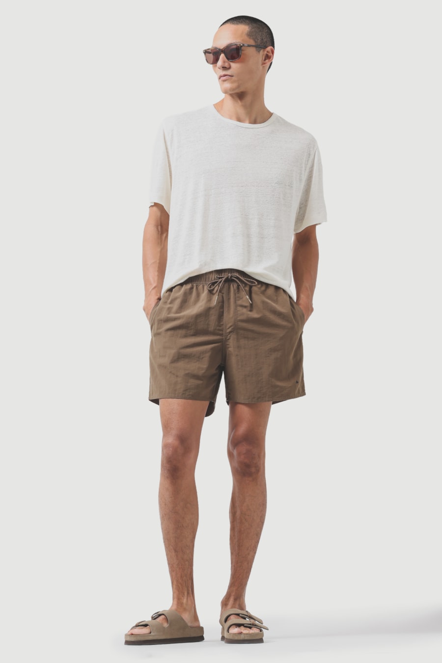 Shorts de Elástico Básico Color Charuto 118 — foto 2 de 9