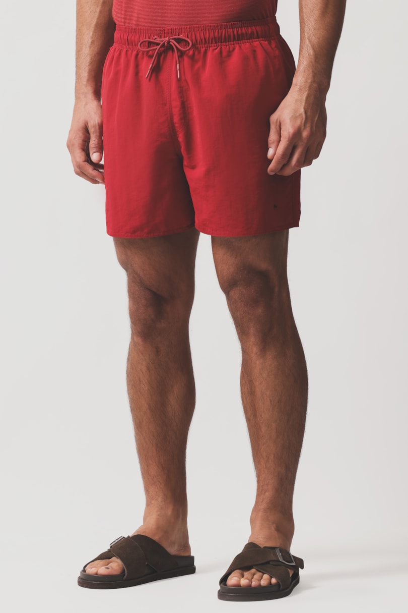 Shorts de Elástico Básico Color Vermelho Carmim 115