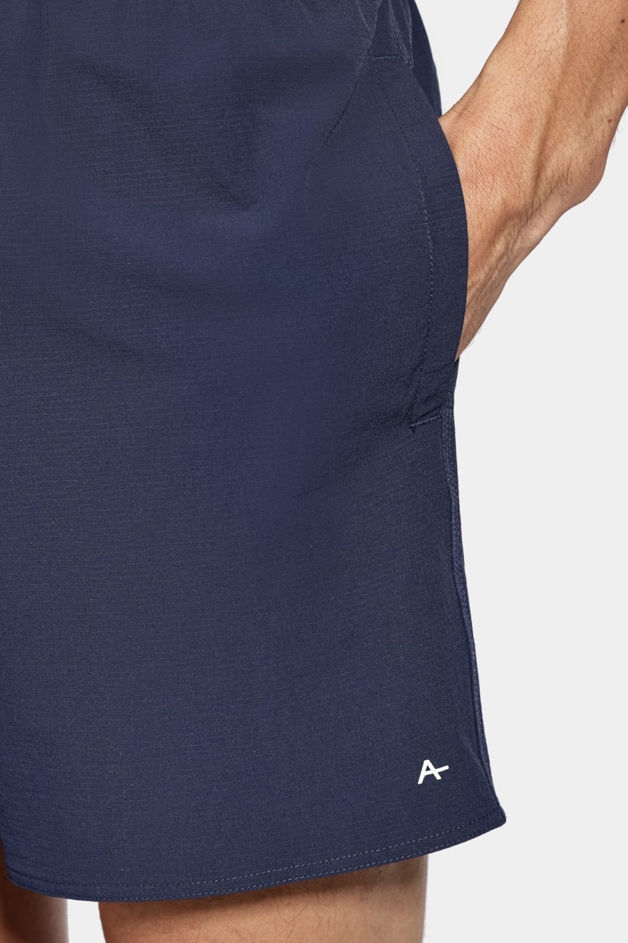 Shorts de Elástico Liso Maquinetado Marinho — foto 3 de 9