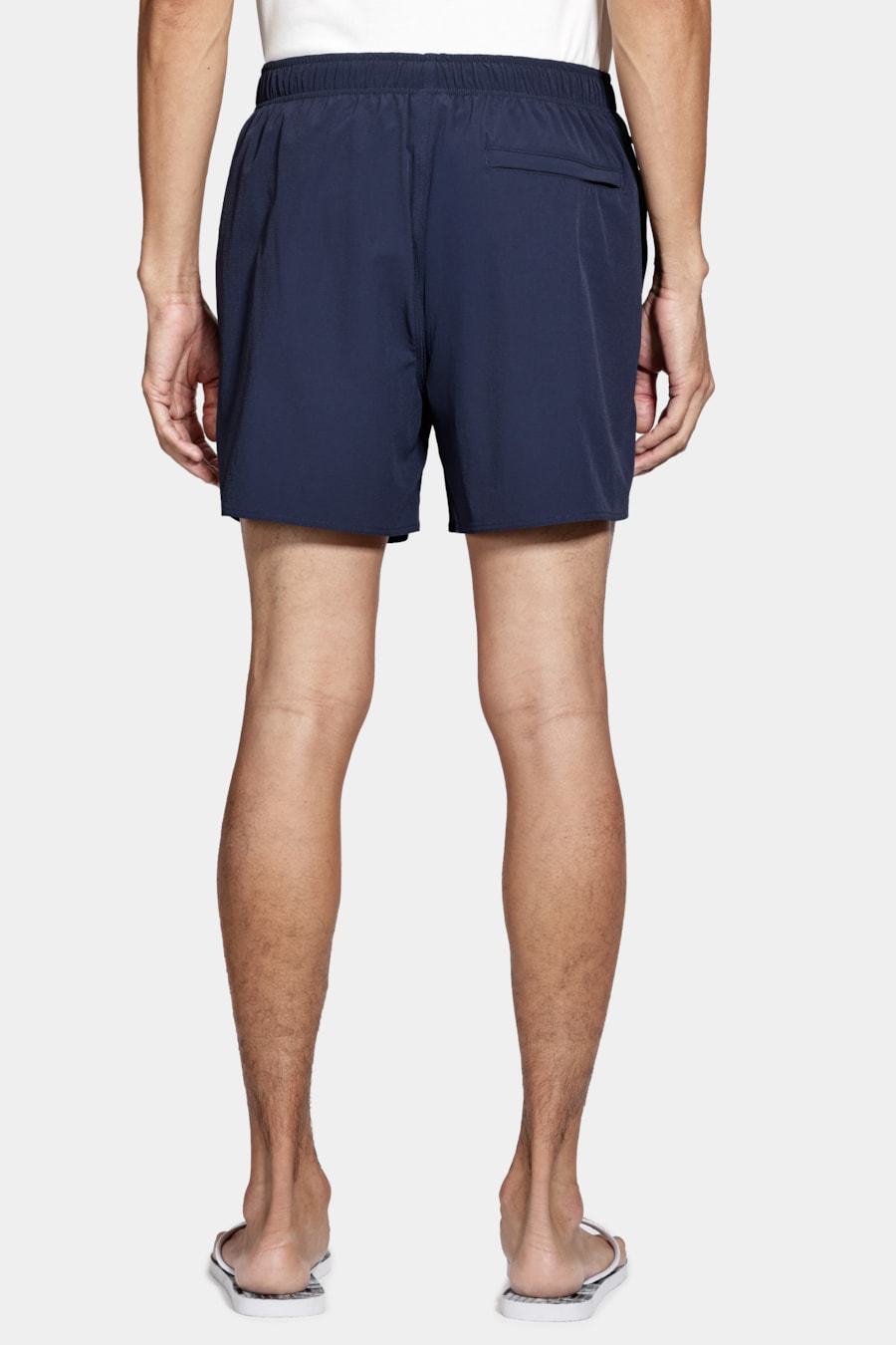 Shorts de Elástico Liso Maquinetado Marinho — foto 5 de 9