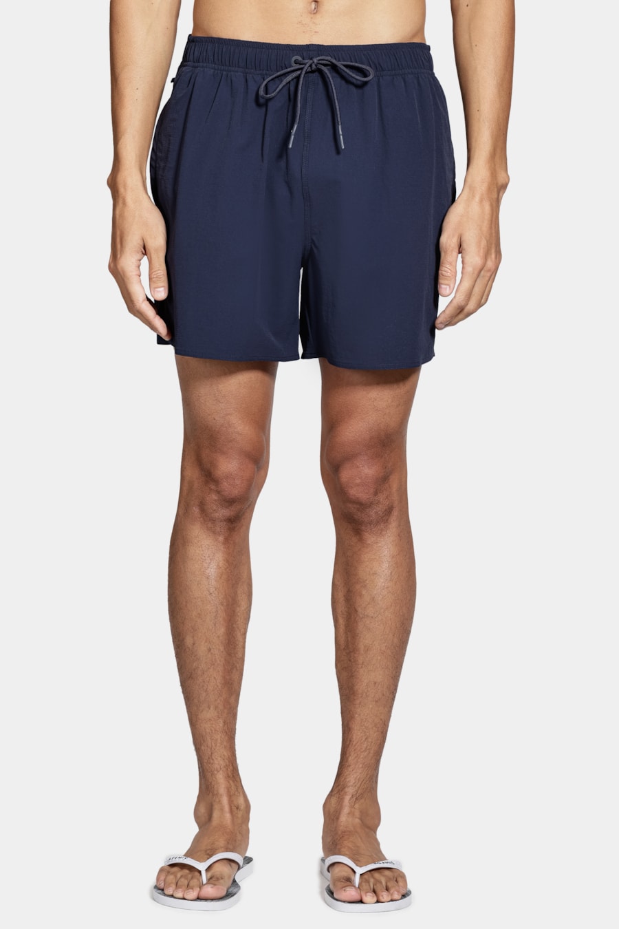 Shorts de Elástico Liso Maquinetado Marinho — foto 6 de 9